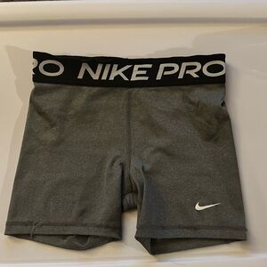 Grey Nike Pro DRI-FIT shorts, Girls size L